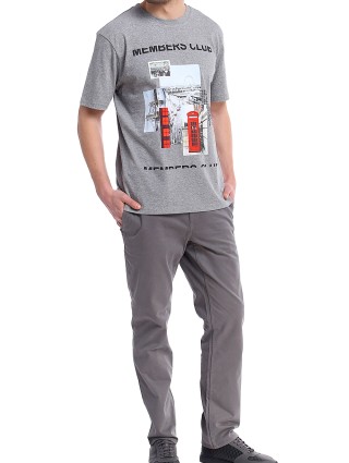 Серая футболка BOSS: фото 3 - Invogue